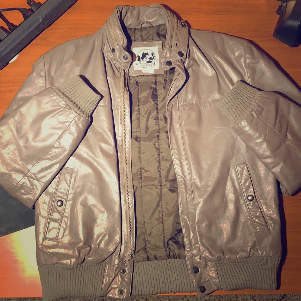 Saddlery Leather Bomber Style Jacket Vintage style